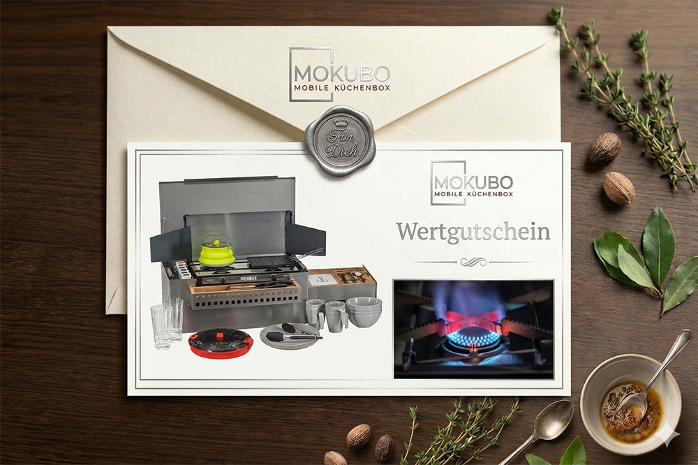 Geschenkgutschein für eine MOKUBO - die mobile Küchenbox